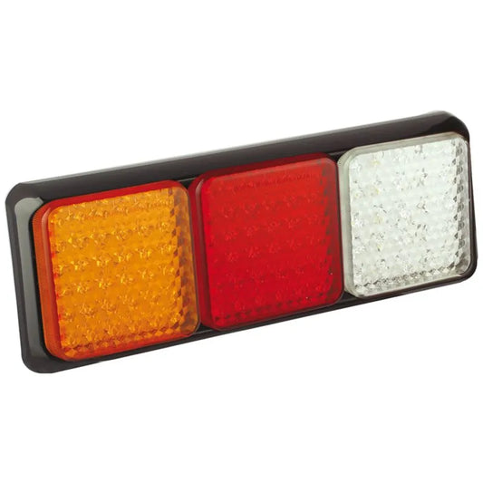 LED Combination Lamp 12-24V Stop/Tail/Ind/Rev Black Bracket 278x100x32mm