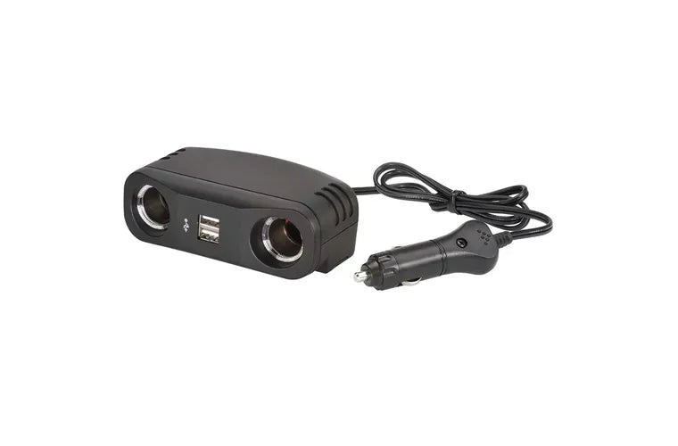 Narva Cigarette Lighter Plug With Lead Accessory And Dual USB Sockets 10A 12V