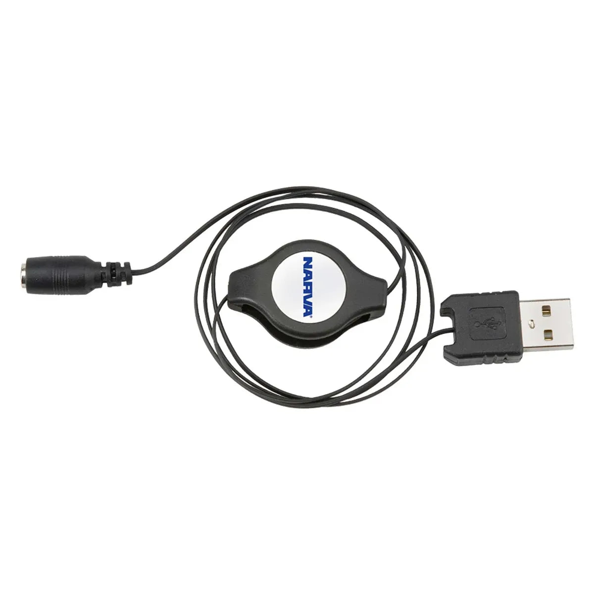 Narva Twin USB Power Adaptor Kit 12V 24V 5V 2.5A With Retractable Lead