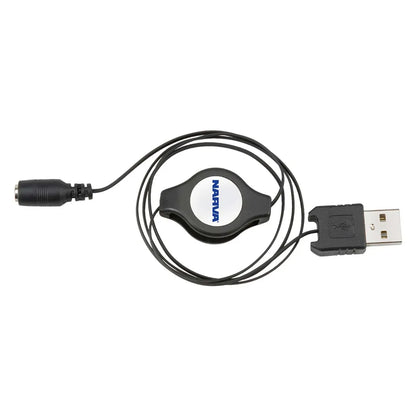 Narva Twin USB Power Adaptor Kit 12V 24V 5V 2.5A With Retractable Lead