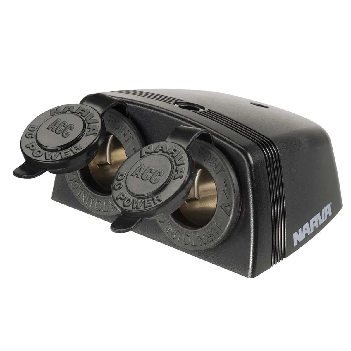 Narva Heavy-Duty Twin Surface Mount Accessory Sockets 20A 12V