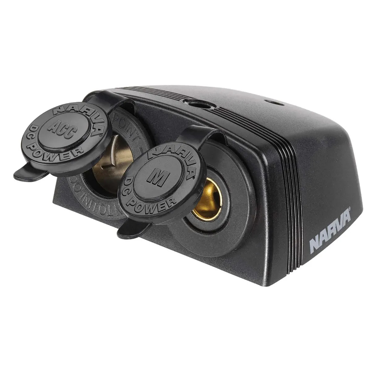 Narva Heavy-Duty Twin Surface Mount Accessory And Merit Sockets 20A 12V