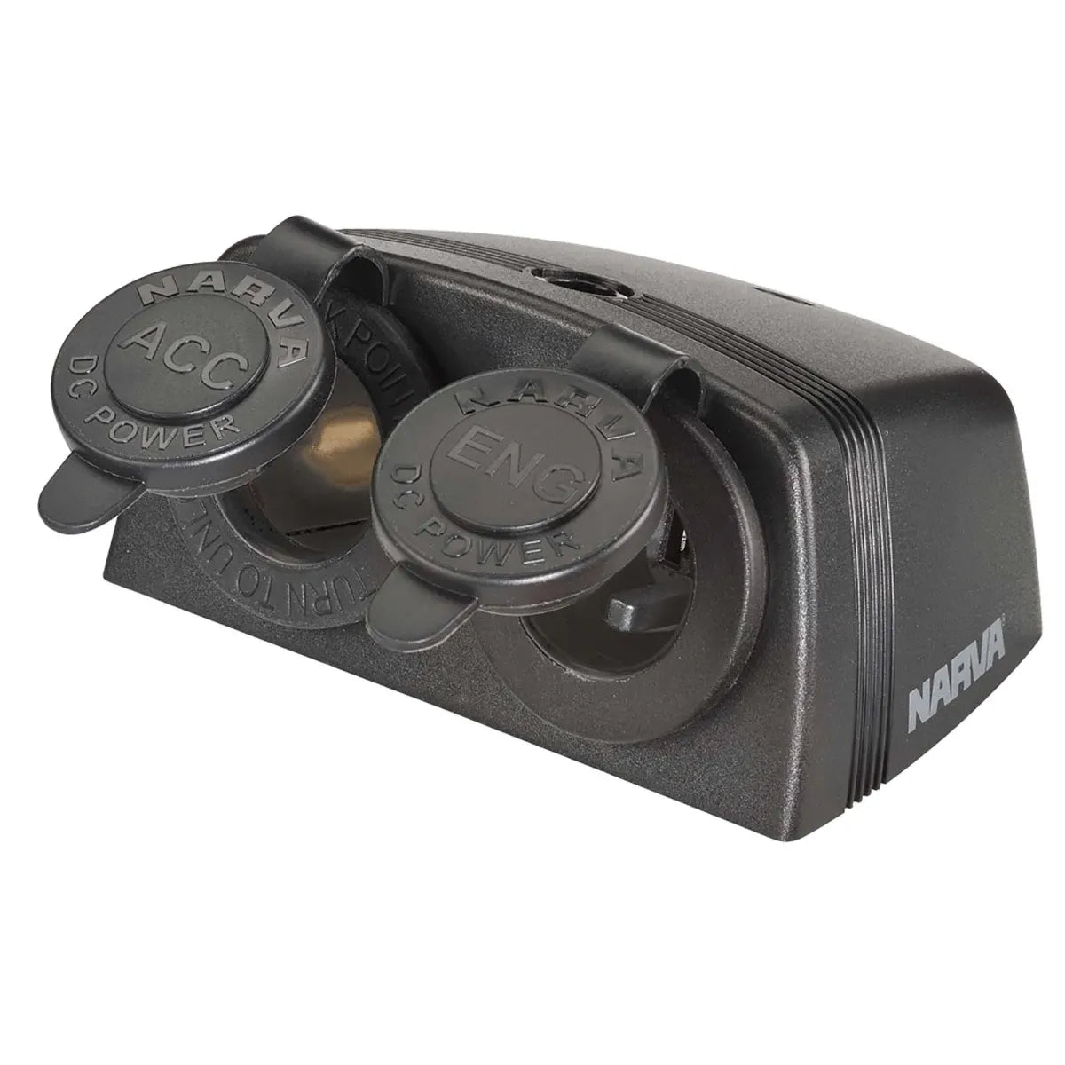 Narva Heavy-Duty Twin Surface Mount Accessory And Engel Type Sockets 20A 12V