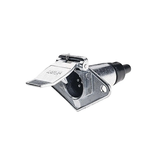 Narva 7 Pin Small Round Metal Trailer Socket 15A