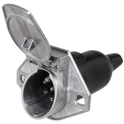 Hella 7 Pin SAE Metal Trailer Socket 70A 12V With Protective Cap