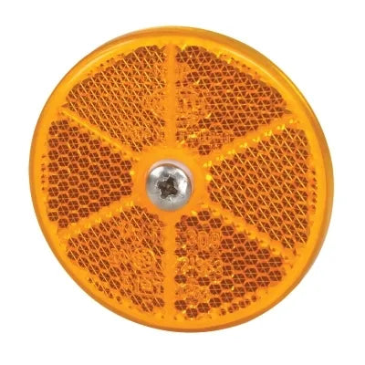 Hella Reflector Round Yellow 60mm Screw Mount ADR
