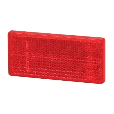 Hella Reflector Rectangular Red 69 x 32mm Adhesive Rear ADR ECE R3