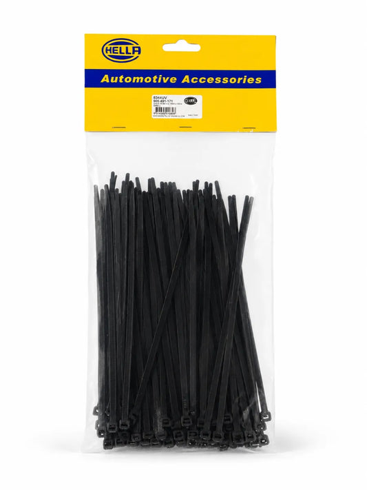Hella Nylon Cable Ties Black UV-Resistant 191 x 4.5mm Pack Of 100
