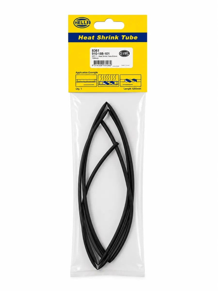 Hella Black Heat Shrink Tubing 3.2mm 1.2m