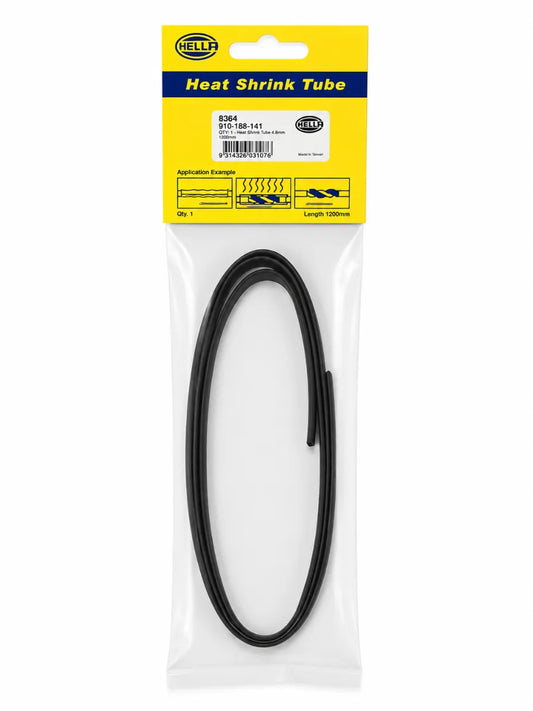 Hella Black Heat Shrink Tubing 6.4mm 1.2m