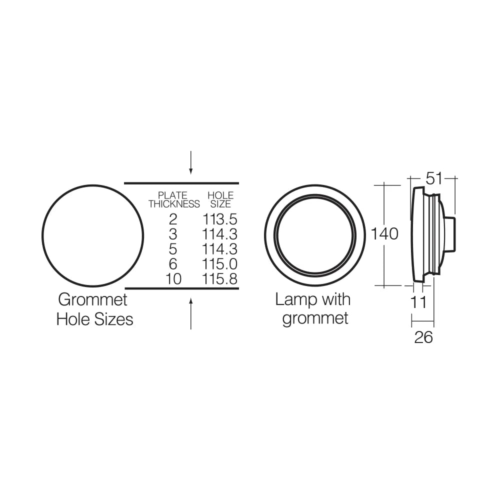 Narva Model 40 LED Rear Stop Tail Lamp Kit Red 9-33V