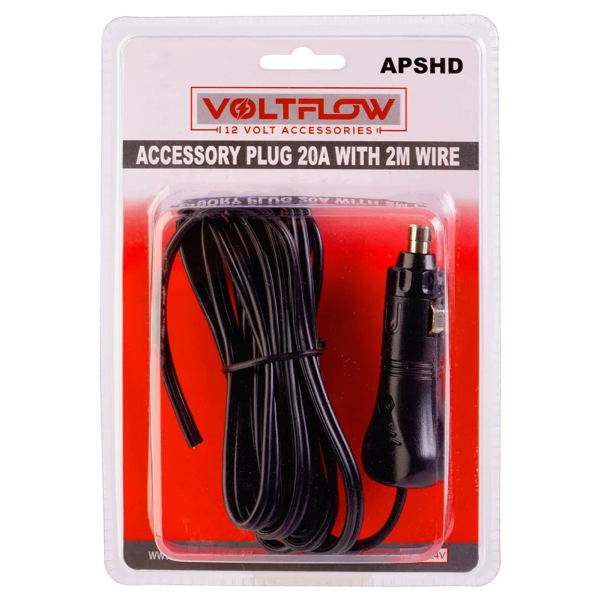 VoltFlow 12V Heavy Duty Accessory Plug 20A 2m Lead