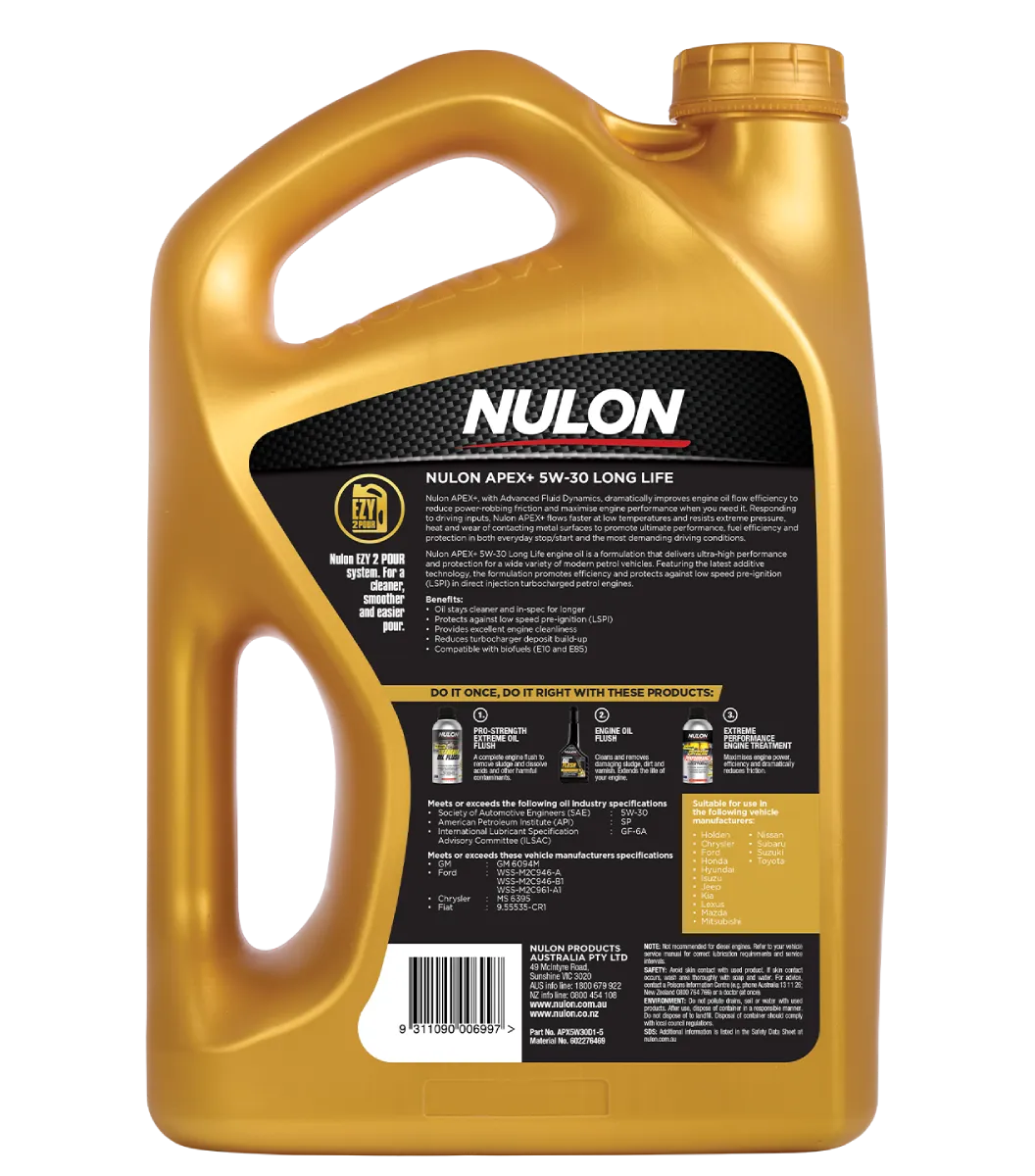 Nulon APEX+ 5W-30 Long Life Engine Oil 5L