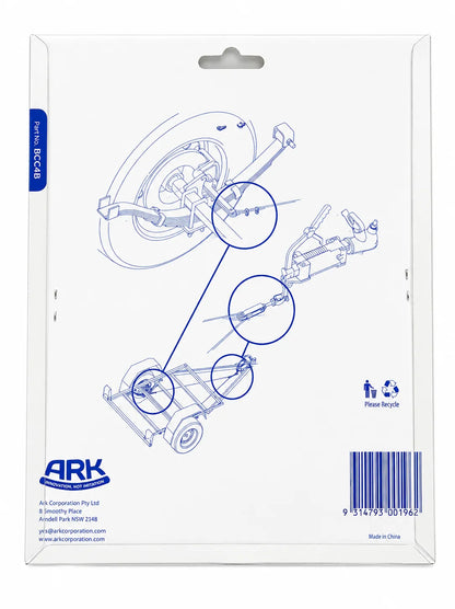 ARK Brake Cable 4mm x 8 Metres Galvanised With Clamps