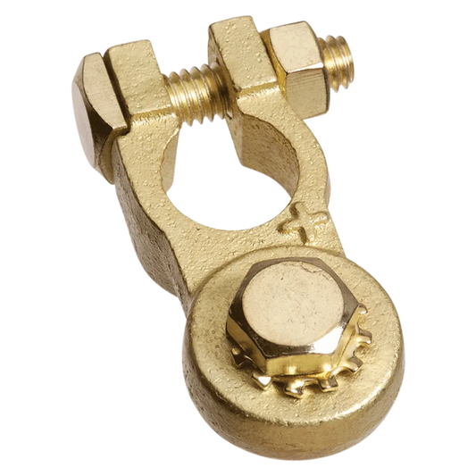 Projecta Brass Battery Terminal Heavy Duty Bolt Positive 3/8" (10mm) Stud