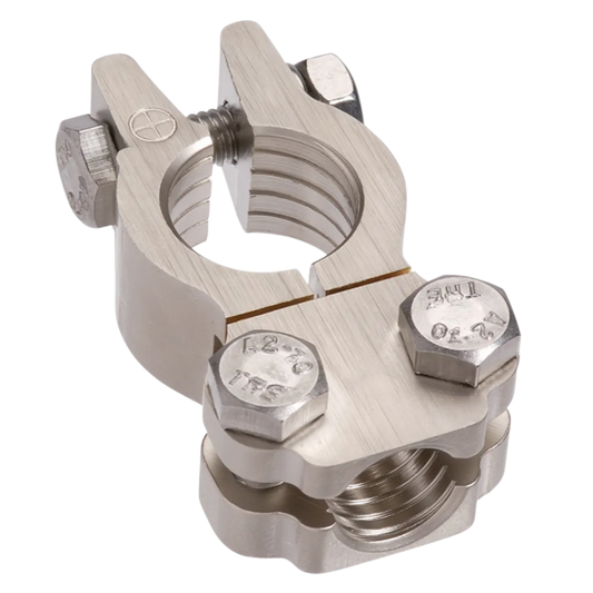 Projecta Satin Forged Brass Battery Terminal Heavy Duty Saddle Positive 50-70mmÃ‚Â²