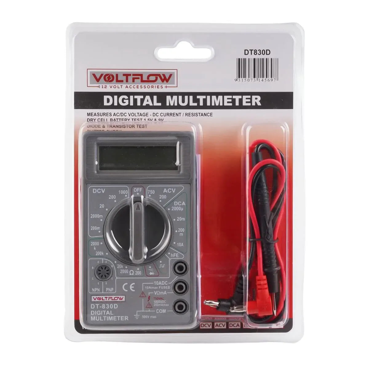VoltFlow Digital Multimeter 6V-24V With Probe
