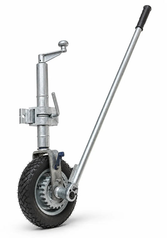 Manutec 10" Weld-On Jockey Wheel Easy Mover Ratchet 750kg