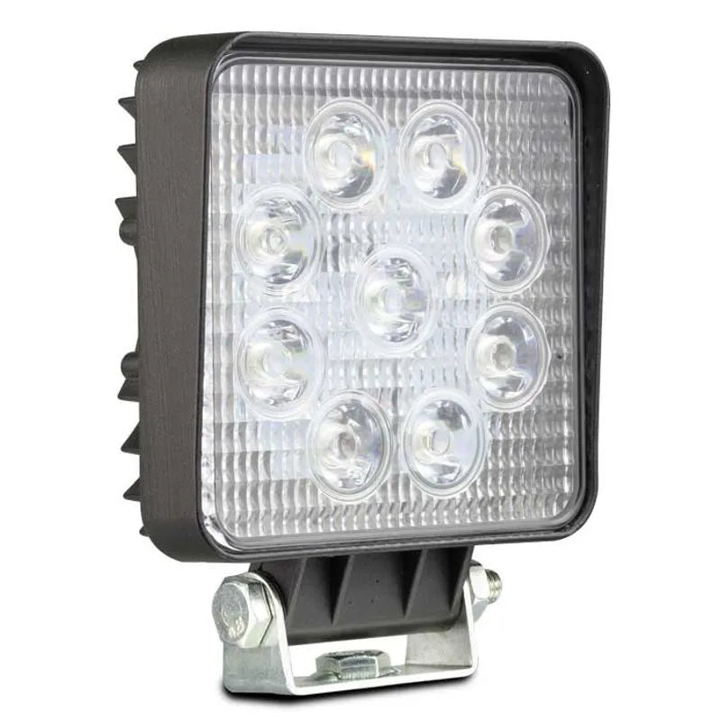 27W LED High Powered Square Work Lamp 9-32V 107x128x45mm IP67 1080lm