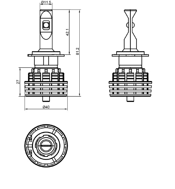 H7 LED Headlight Kit 9-32V Twin Blister Kit