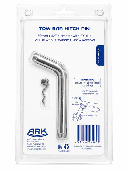 ARK Hitch Pin With R-Clip Suits 50mm Class 4 Receiver