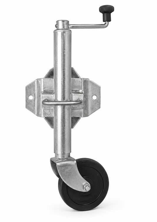 Manutec 6" Swing-Up Weld-On Jockey Wheel Nylon Web Bore Standard Clamp 350kg