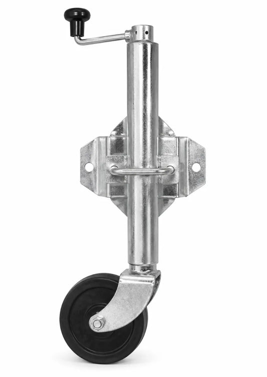 Manutec 6" Swing-Up Weld-On Jockey Wheel Steel Web Bore Standard Bracket 600kg