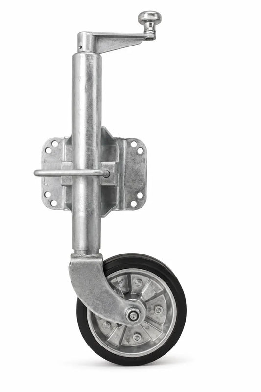 Manutec 8" Swing-Up U-Bolt Jockey Wheel Roller Bearing Heavy Duty Bracket 750kg