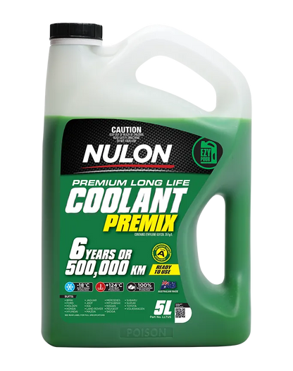 Nulon Green Premium Long Life Coolant Premix 5L