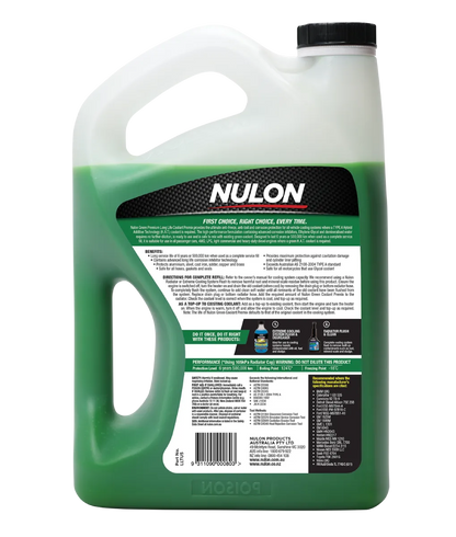 Nulon Green Premium Long Life Coolant Premix 5L