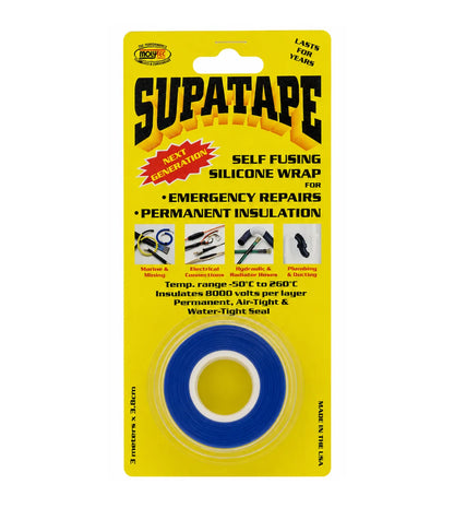 Supatape Self-Fusing Silicone Rubber Tape Blue 3m x 25mm