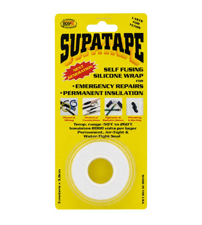 Supatape Self-Fusing Silicone Rubber Tape White 3m x 38mm