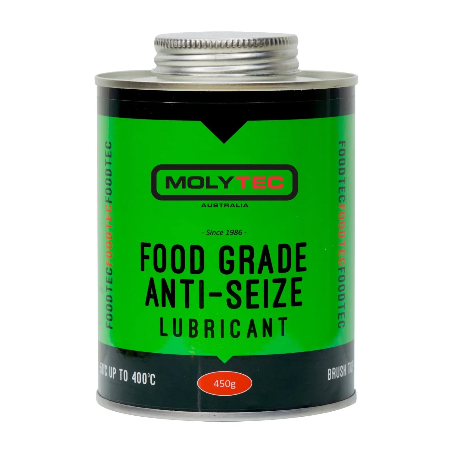 Molytec Foodtec Anti-Seize Food Grade Lubricant Brush Top Tin 450g