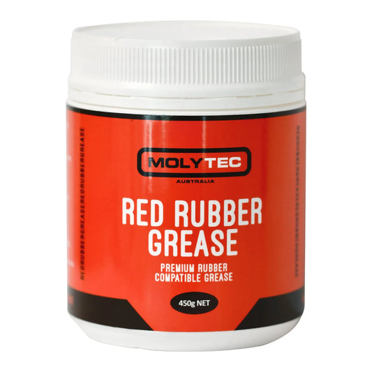 Molytec Red Rubber Grease Clay-Based Castor Oil Tub 450g
