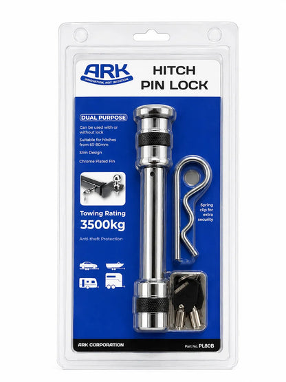 ARK Hitch Pin Lock Slim Line Design Suits 50mm Class 4 Receiver