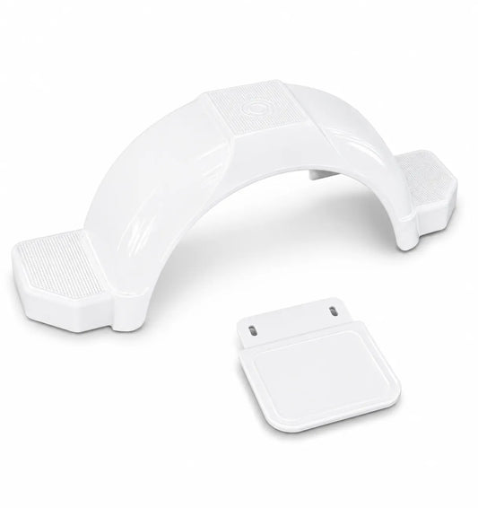 White Plastic Mudguard Suits 13 Inch Wheels