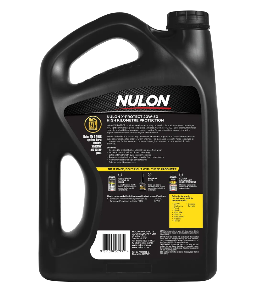 Nulon X-PROTECT 20W-50 High Kilometre Protection Engine Oil 5L