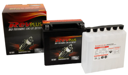 RevPlus STX14L-BS 200CCA 12Ah Powersport Battery Positive Right