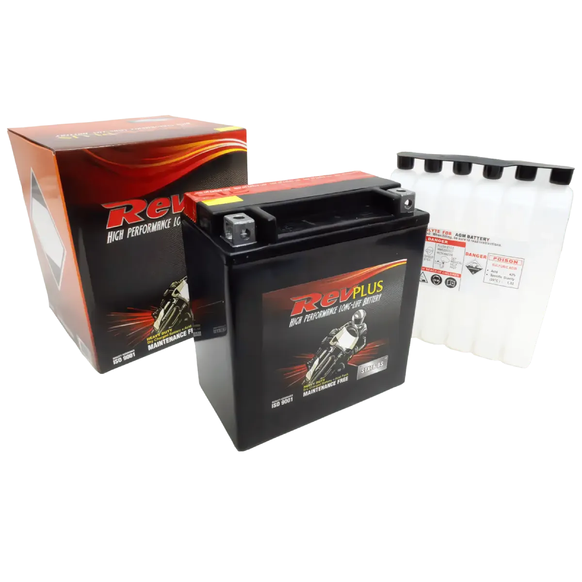 RevPlus STX16-BS 230CCA 14Ah Powersport Battery