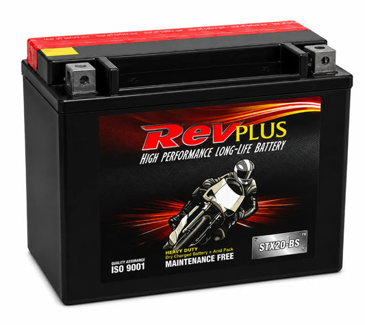 RevPlus STX20-BS 270CCA 18Ah Powersport Battery Positive Left