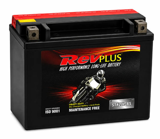 RevPlus STX20L-BS 270CCA 18Ah Powersport Battery Positive Right