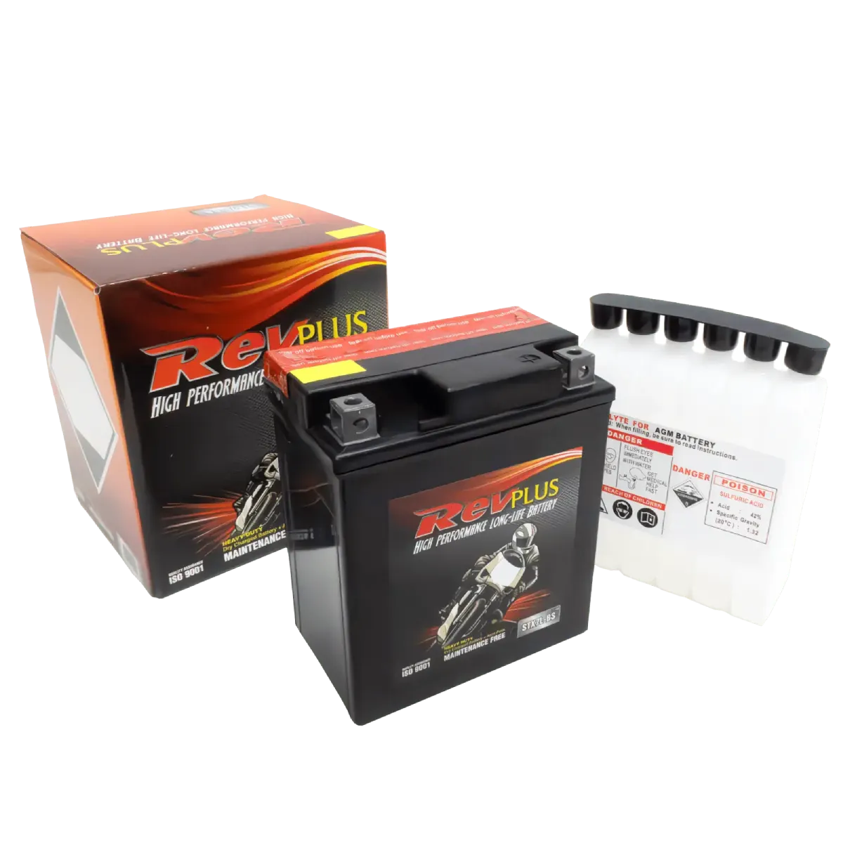 RevPlus STX7L-BS 85CCA 6Ah Powersport Battery