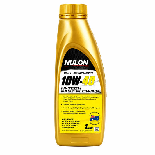 Nulon Full Synthetic 10W-40 Hi-Tech Fast Flowing Engine Oil 1L