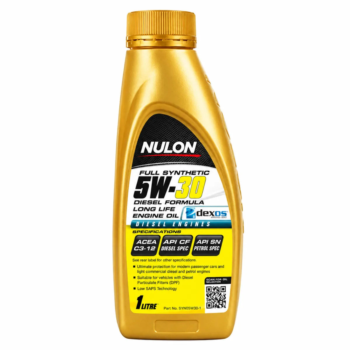 Nulon 5W30 Full Synthetic Diesel Formula Long Life Engine Oil 1L