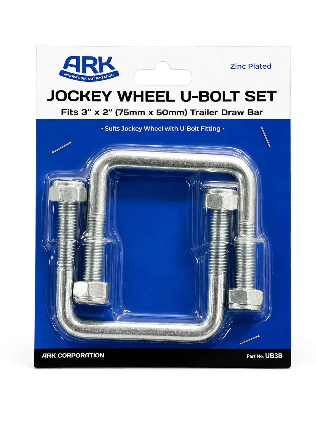ARK U-Bolts 75mm x 50mm Drawbar Set Of 2