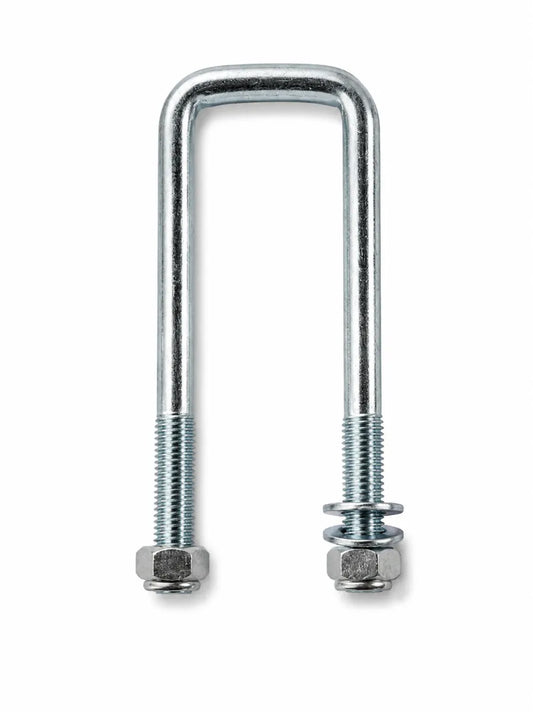 Manutec Heavy-Duty Suspension U-Bolt Square 50mm x 6.5" 5/8" Nut