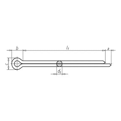 Wurth 3.2mm Cotter/Split Pin ISO 1234 Zinc-Plated