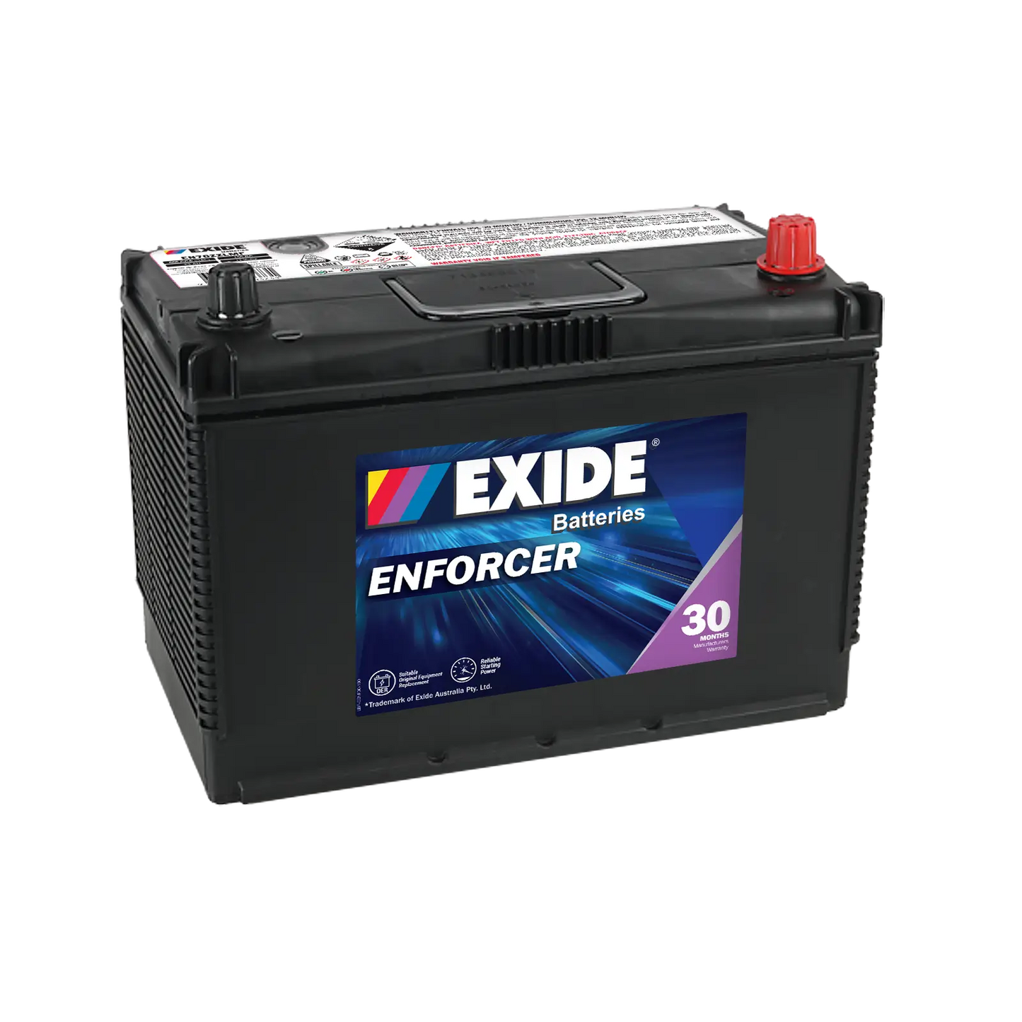 Exide Enforcer 600CCA 60Ah SUV 4WD Battery Positive Right