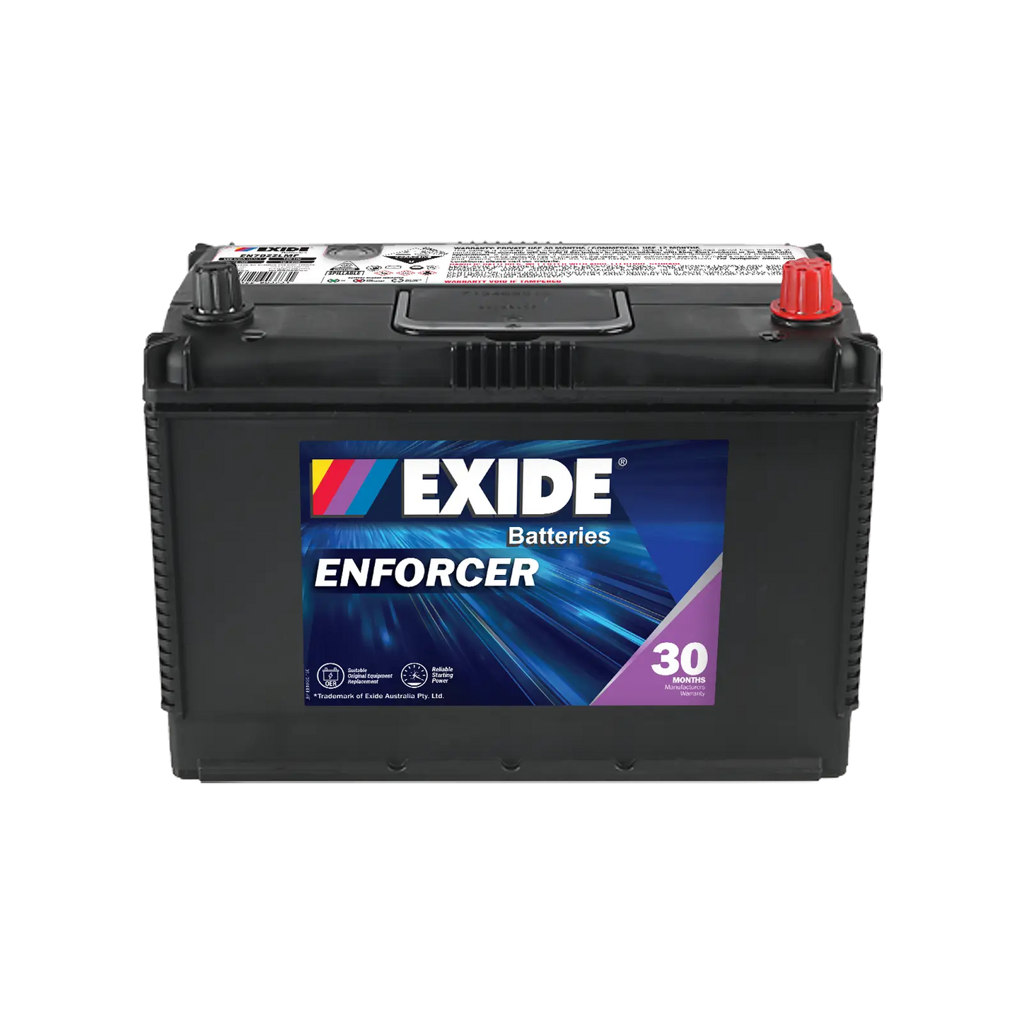 Exide Enforcer 600CCA 60Ah SUV 4WD Battery Positive Right