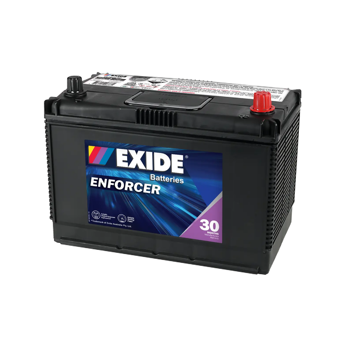 Exide Enforcer 600CCA 60Ah SUV 4WD Battery Positive Right